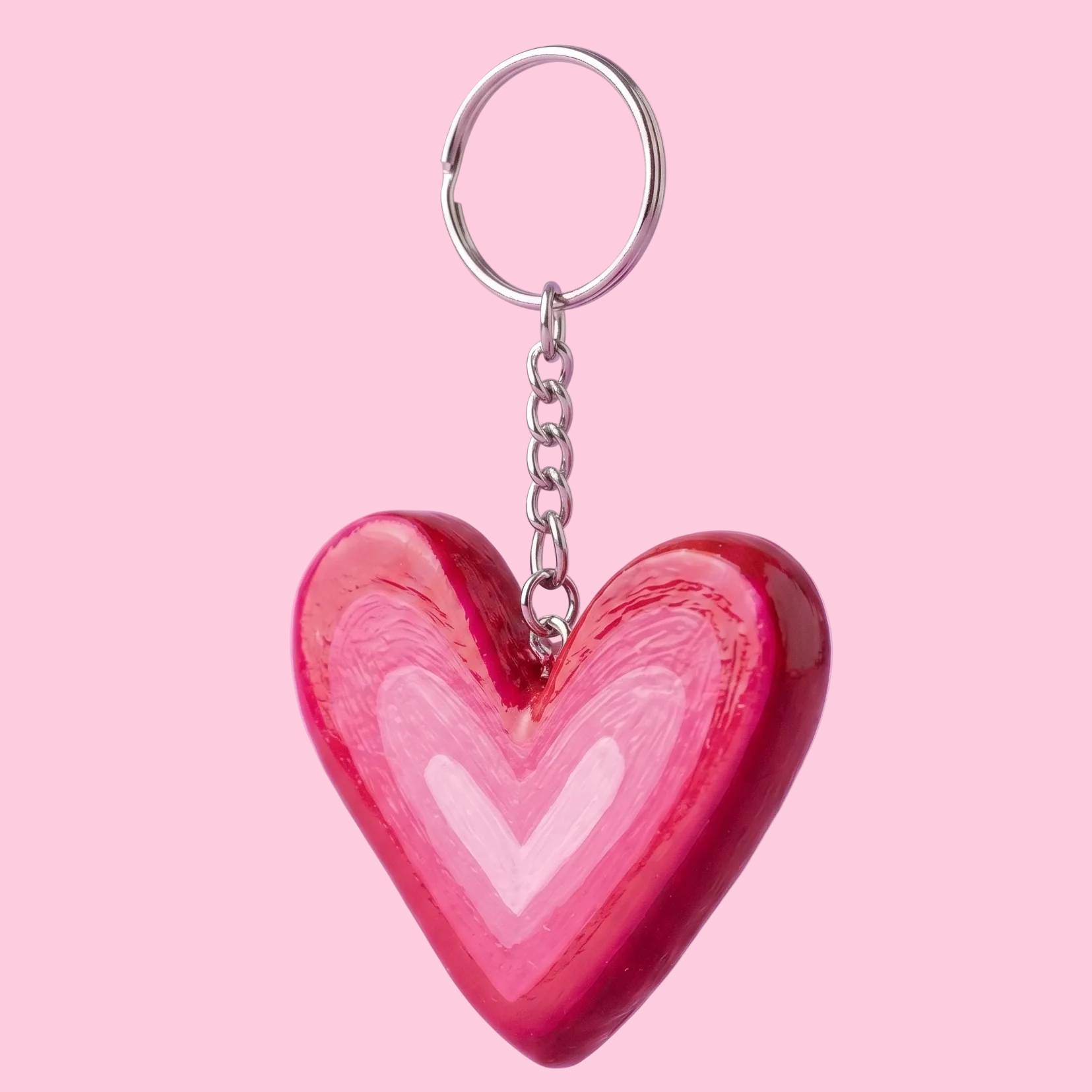 Cute Heart Ombre Keychain!!!!!!!